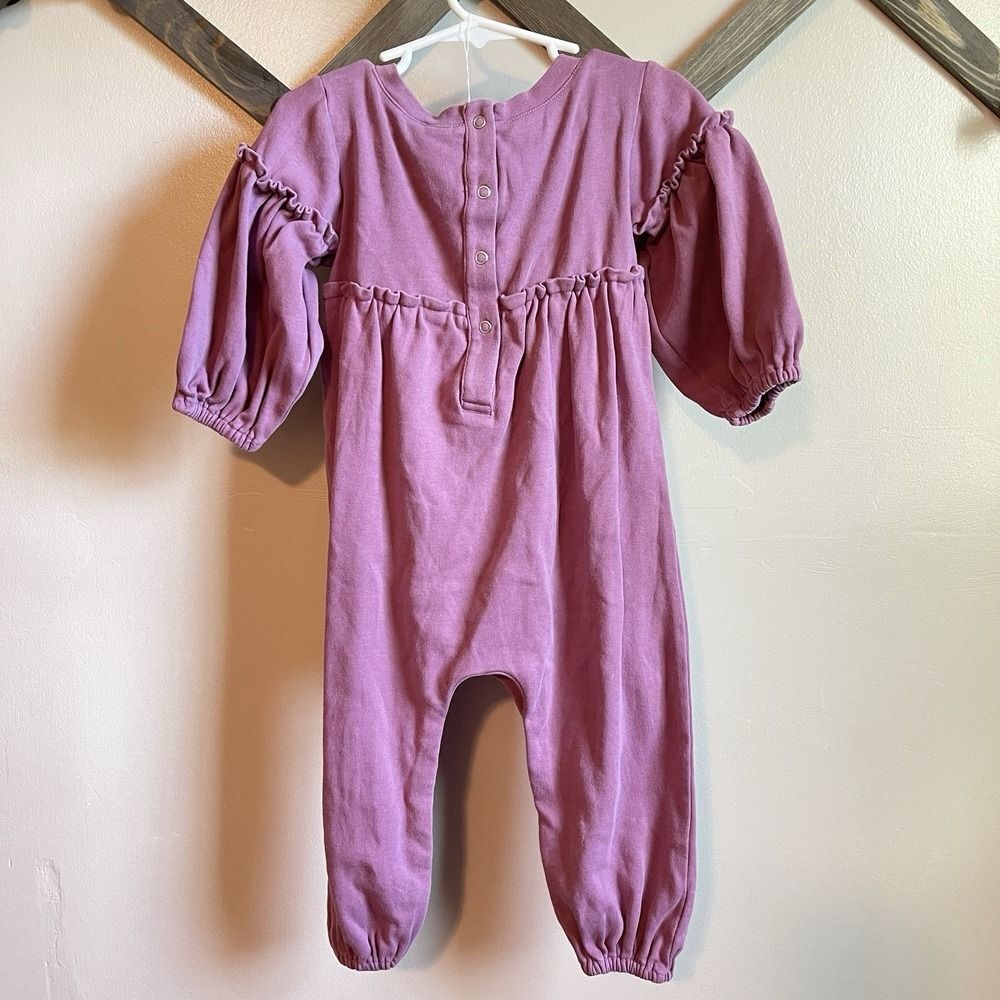 Kate Quinn Purple Ruffle Romper | Organic Cotton | Small Mark | 2T - Picture 4 of 5